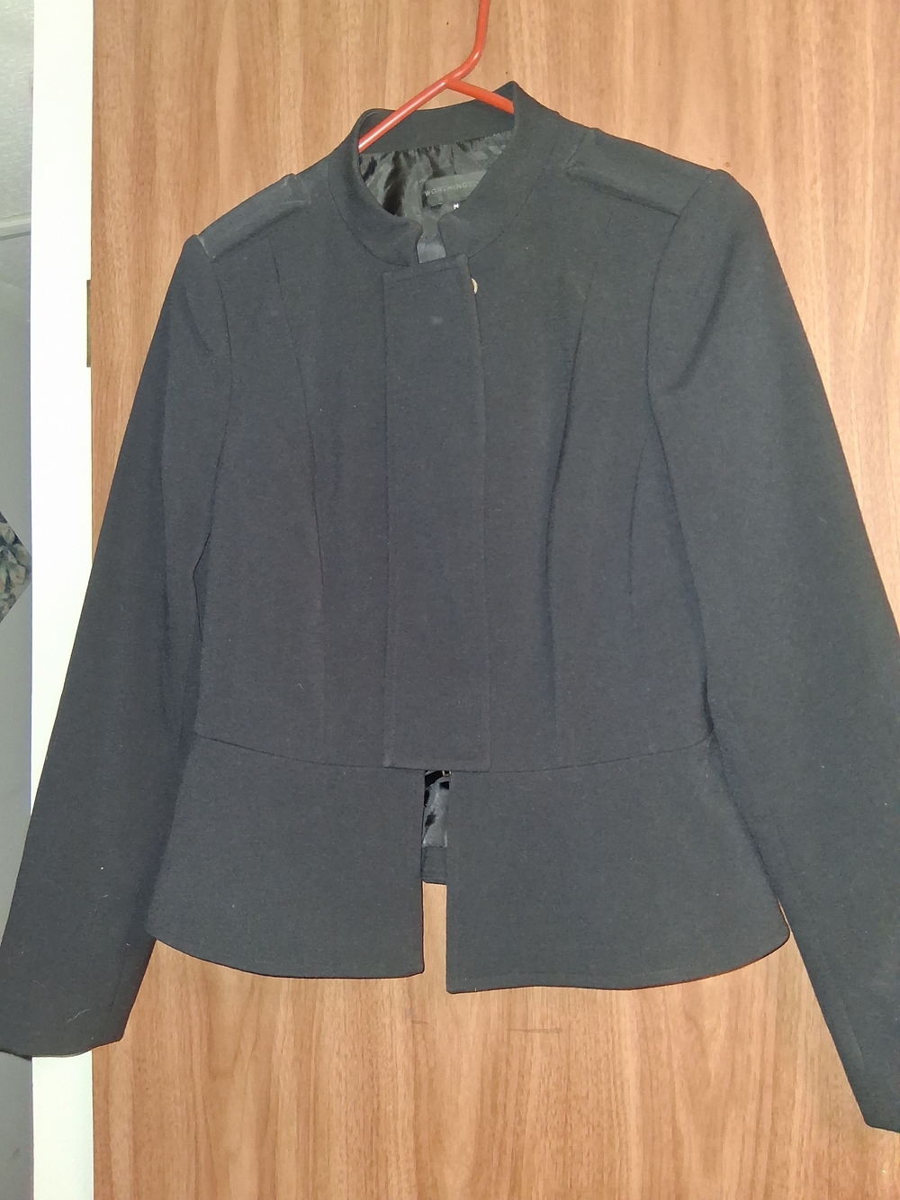 Classic Black Peplum Suit Jacket - Women's Blazer